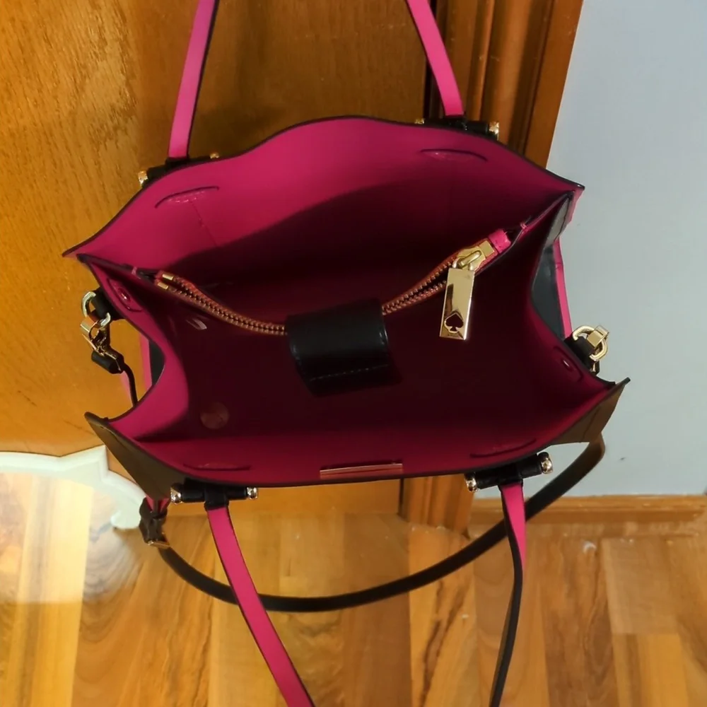Kate Spade Black Tote with Pink Accents - Picture 2 of 2